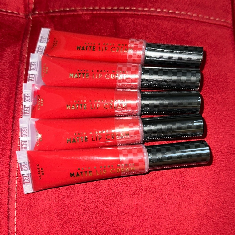 BBW 5 pk Matte Lip Cream Classic Red